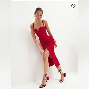 Reformation Alfred red dress